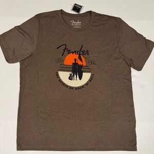 Fender Brown and Orange Graphic Tee